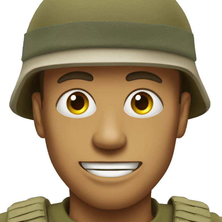 Soldier with crazy eyes  emoji