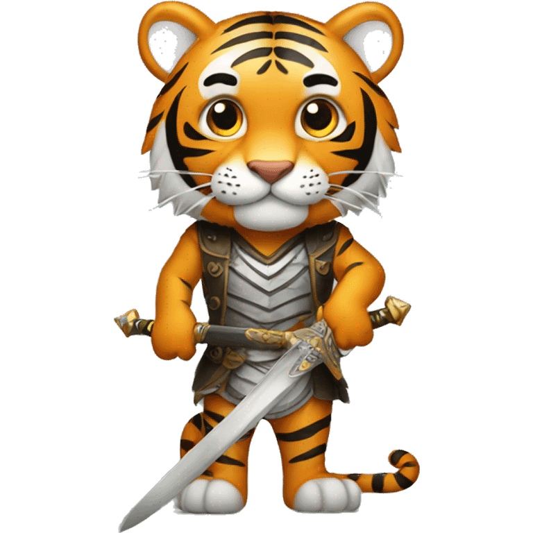 tiger with a sword emoji