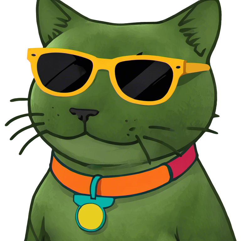 Cat with sunglasses emoji