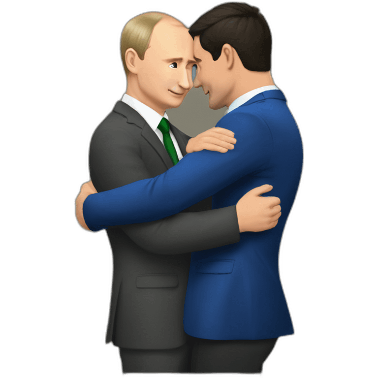 putin hugs zelensky emoji