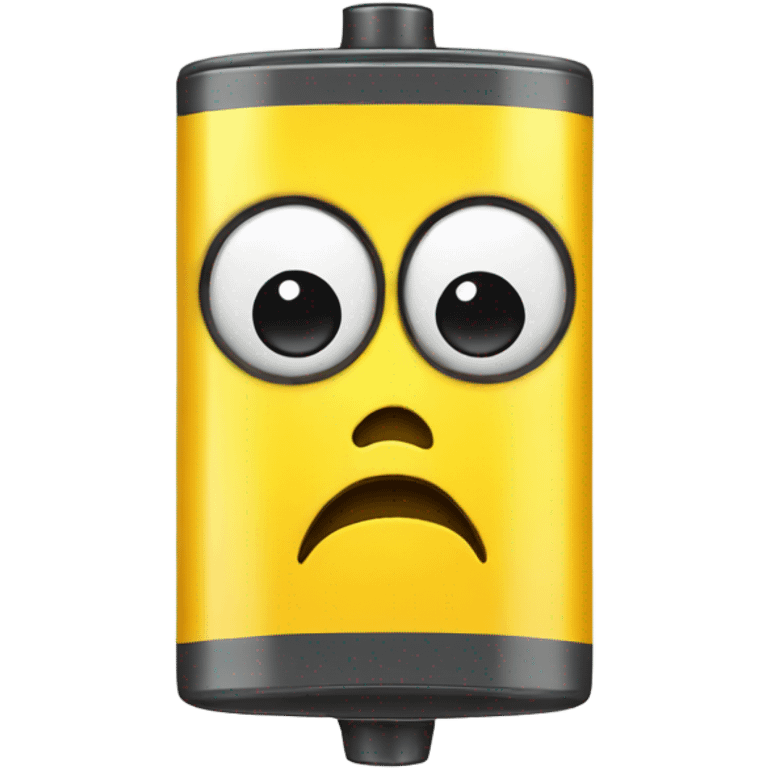 Yellow Sad battery  emoji