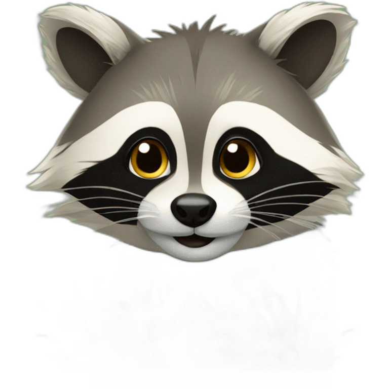 Racoon with Grass emoji