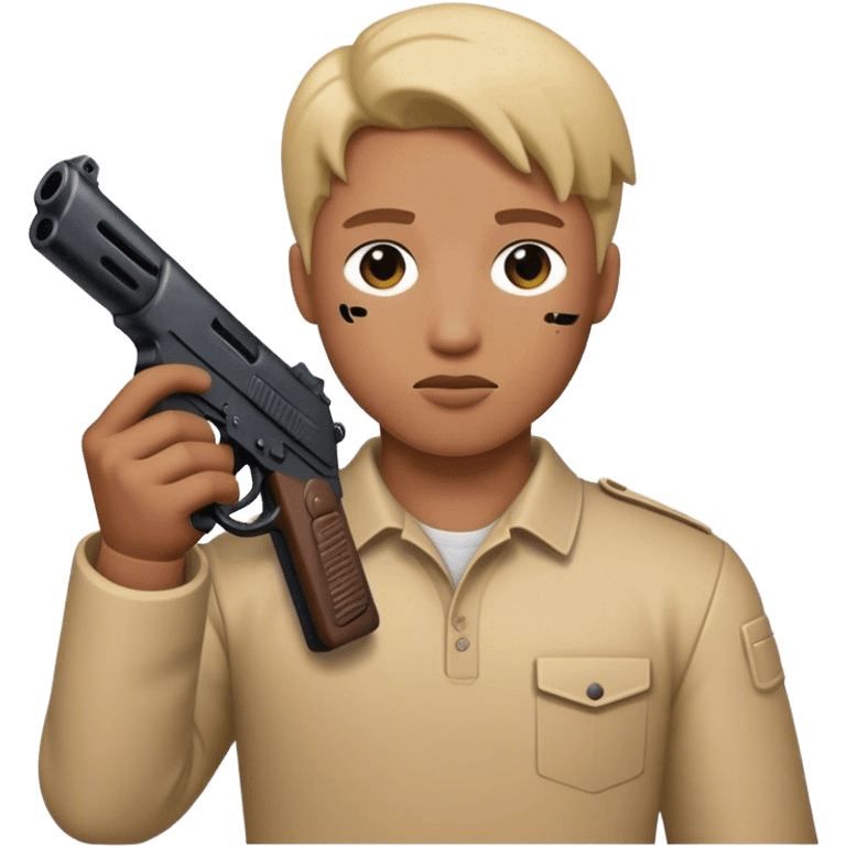 only one uzi turned to the left emoji