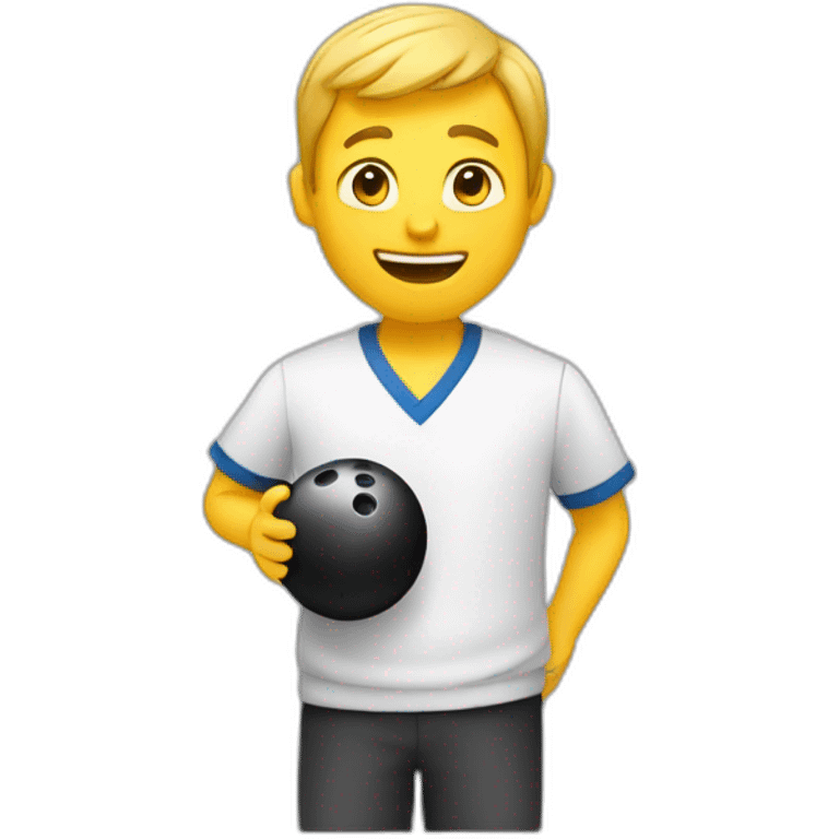 Homme boule de bowling emoji