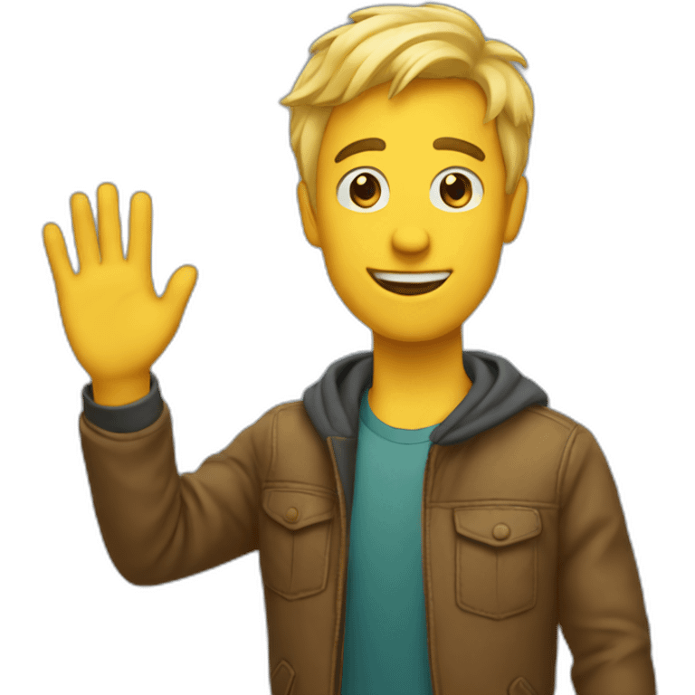 guy-waving emoji