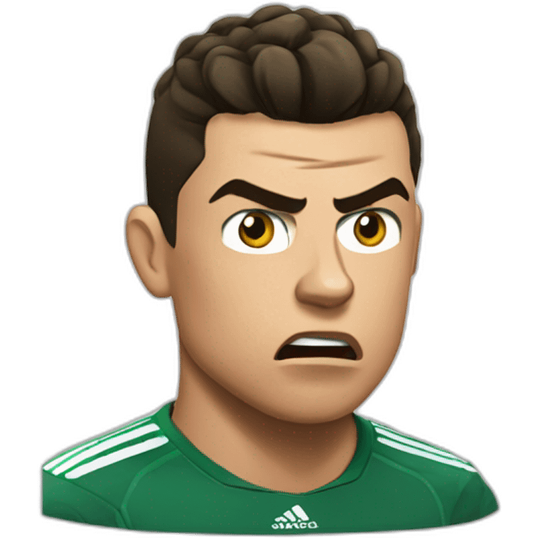 cristiano ronaldo  angry expression ultra hd emoji