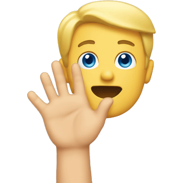 Emoji waving emoji