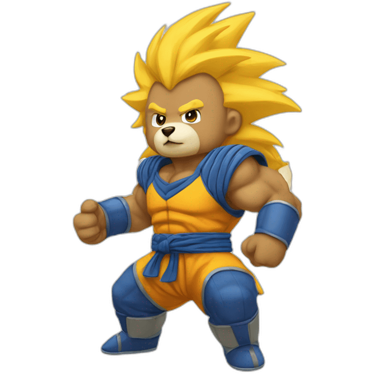 Super sayan bear emoji