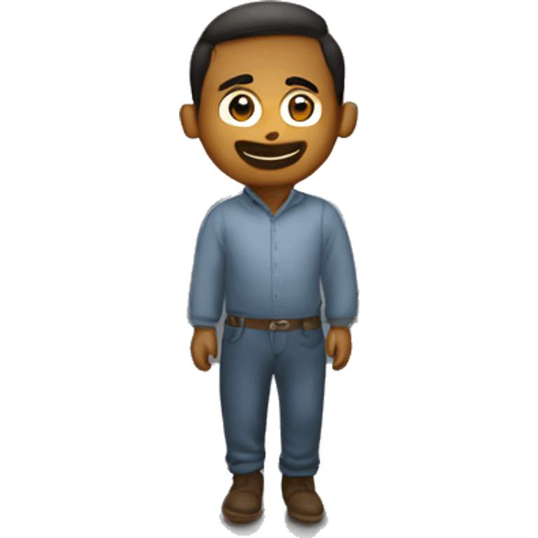 man in attic looking downstairs emoji