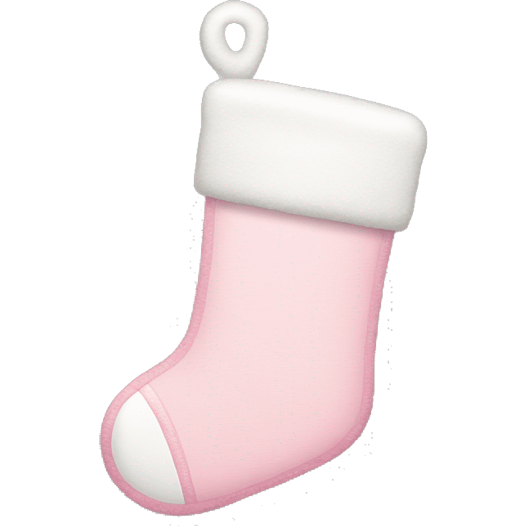 Light pink christmas stocking emoji