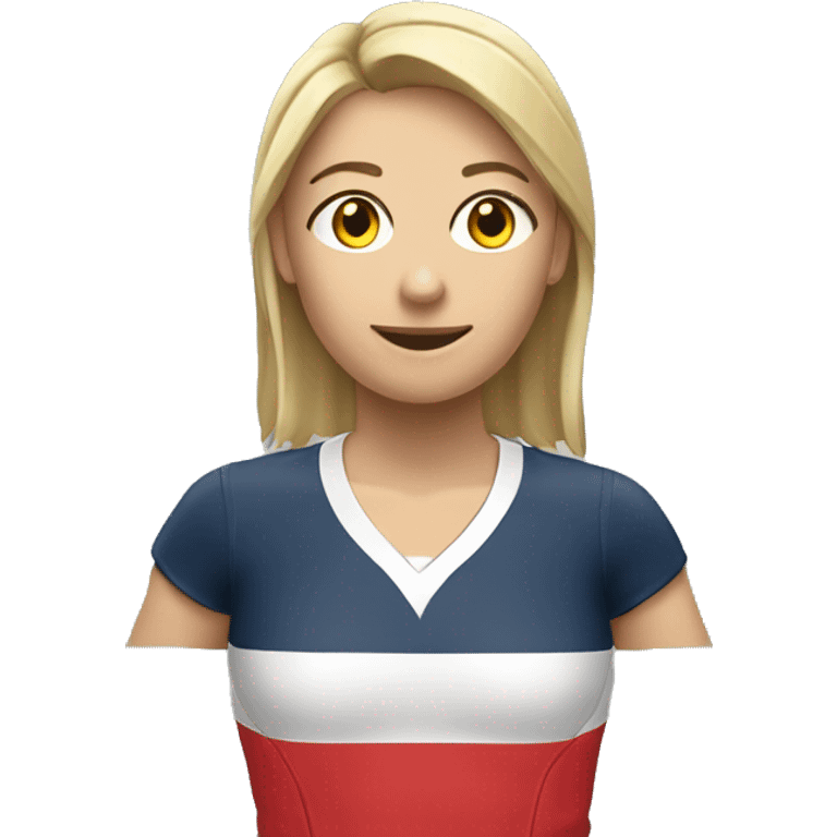 jugadora rubia de voley recibiendo  emoji