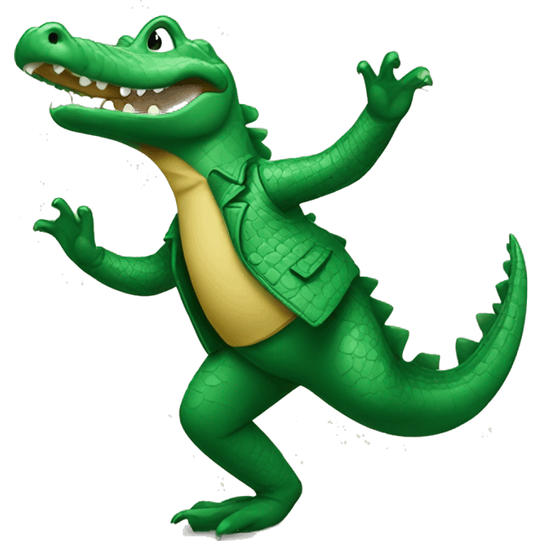 Alligator dancing  emoji