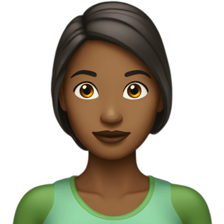 lily pad brown skin women emoji