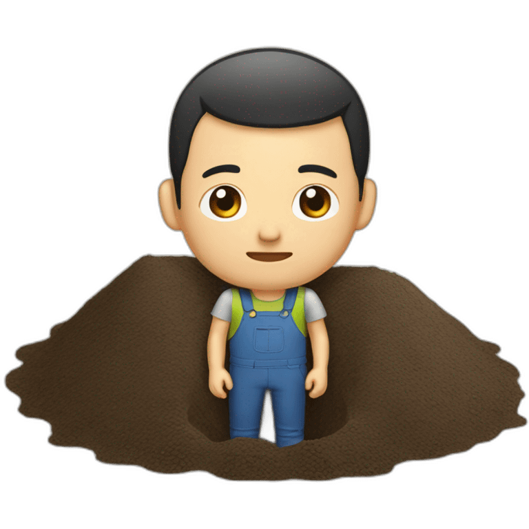 taiwanese man so down bad he dug a hole in the ground and got stuck emoji