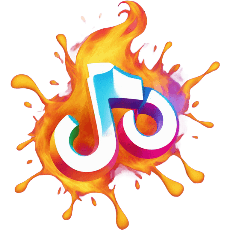 TikTok emoji on fire  emoji