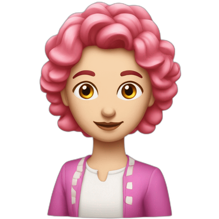 Pièce d'échecs rose emoji