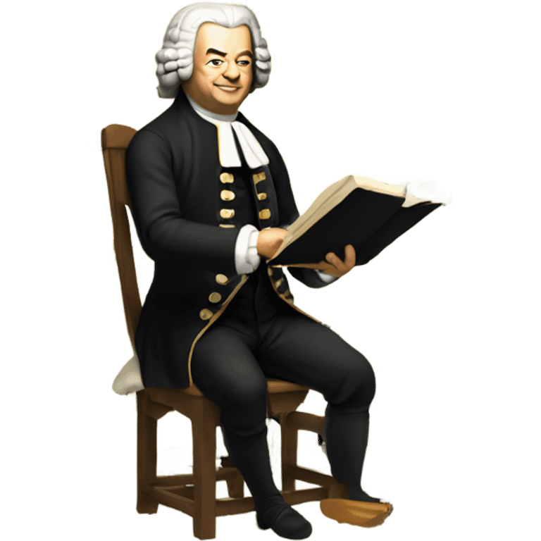 Johann Bach teaching emoji