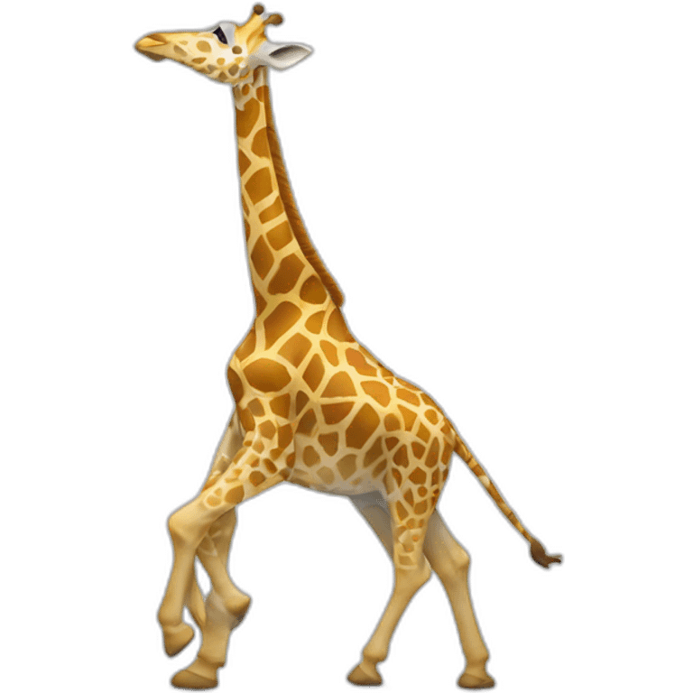 Girafe qui danse sur un éléphant  emoji