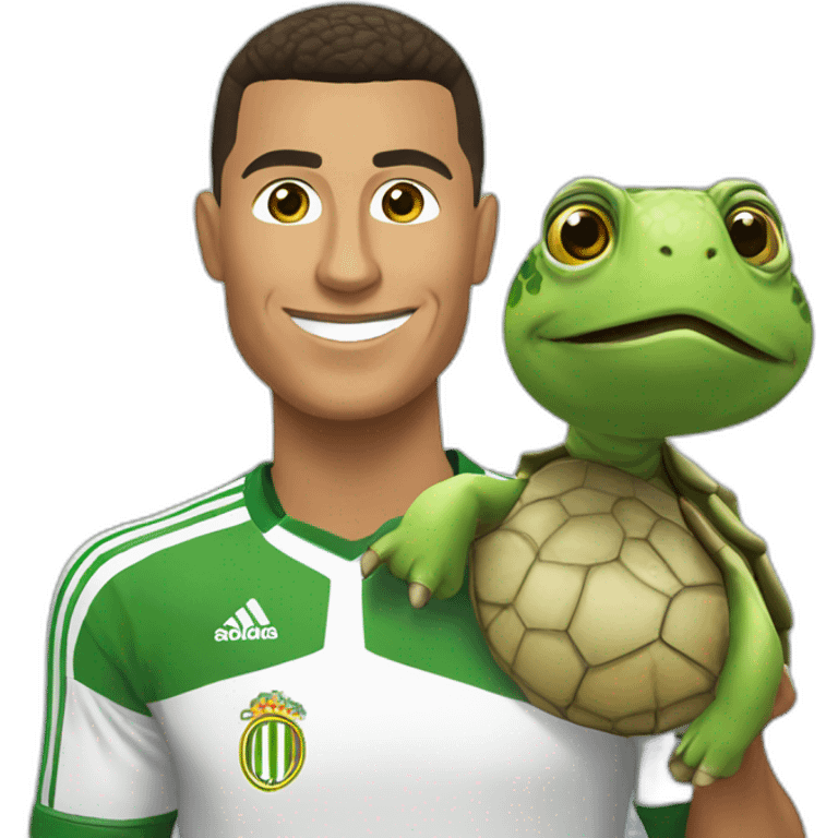 Ronaldo avec une tortue  emoji