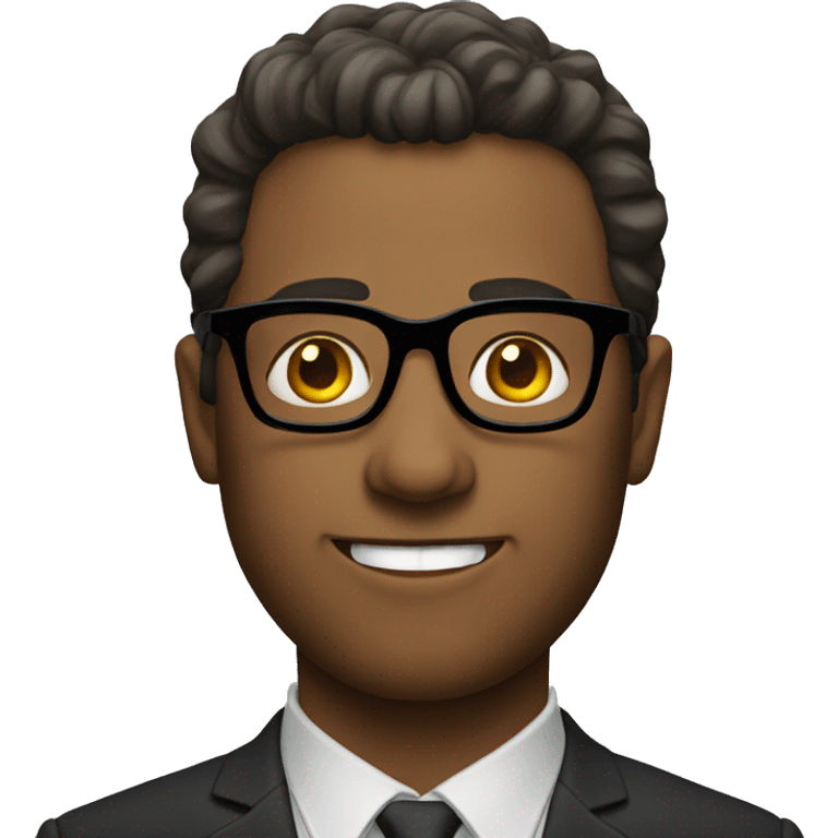 Bold man with glasses emoji