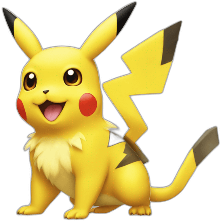 Pikachu sur dracofeu emoji