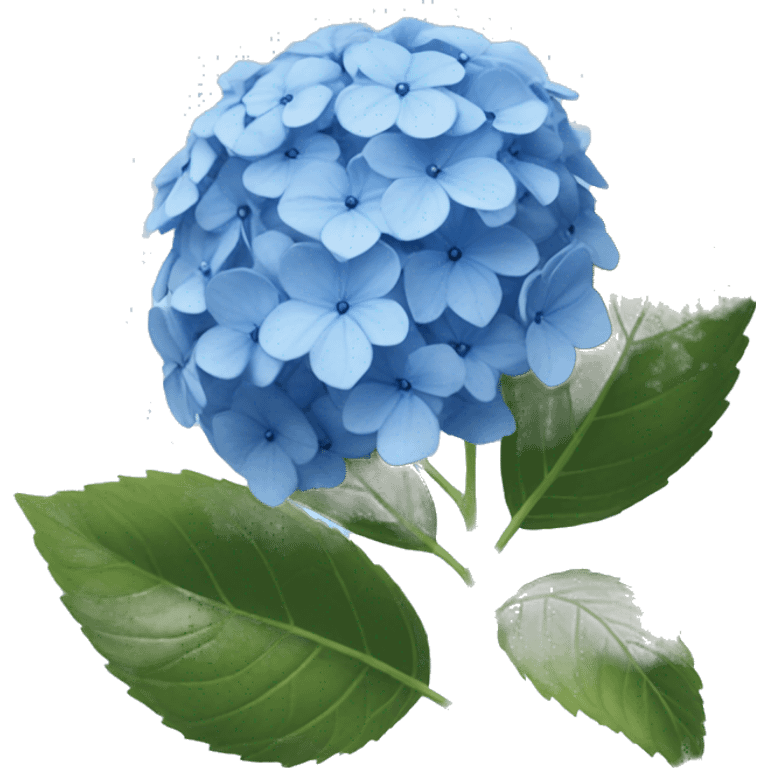 blue hydrangea  emoji