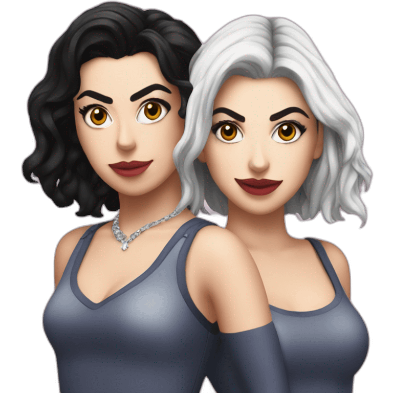 Charli xcx with Marina diamandis emoji