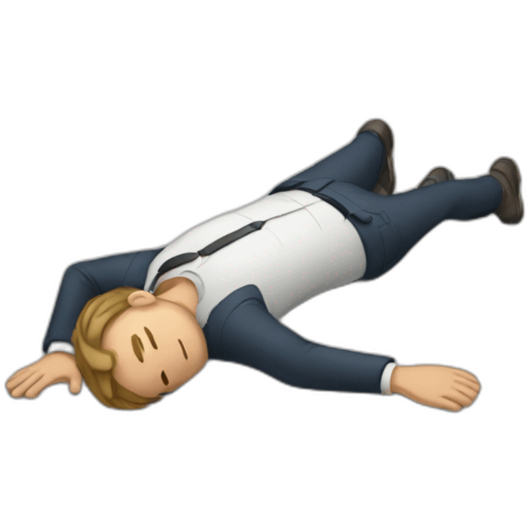 man lying on the ground emoji