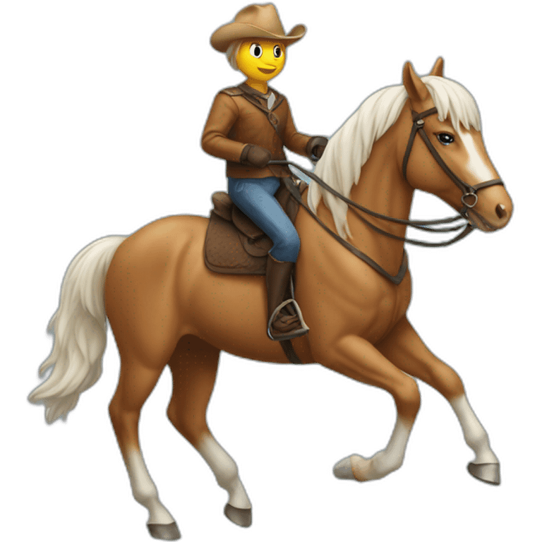 cat riding a horse emoji