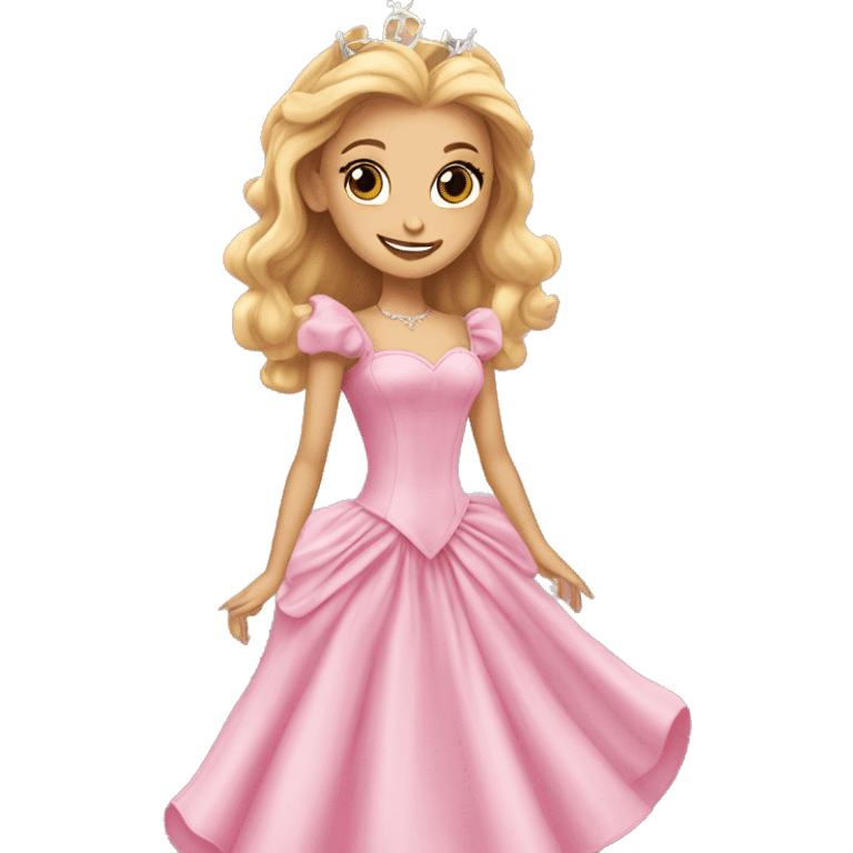 Can you make an emoji of Glinda from wicked with pink dress Ariana grande version emoji