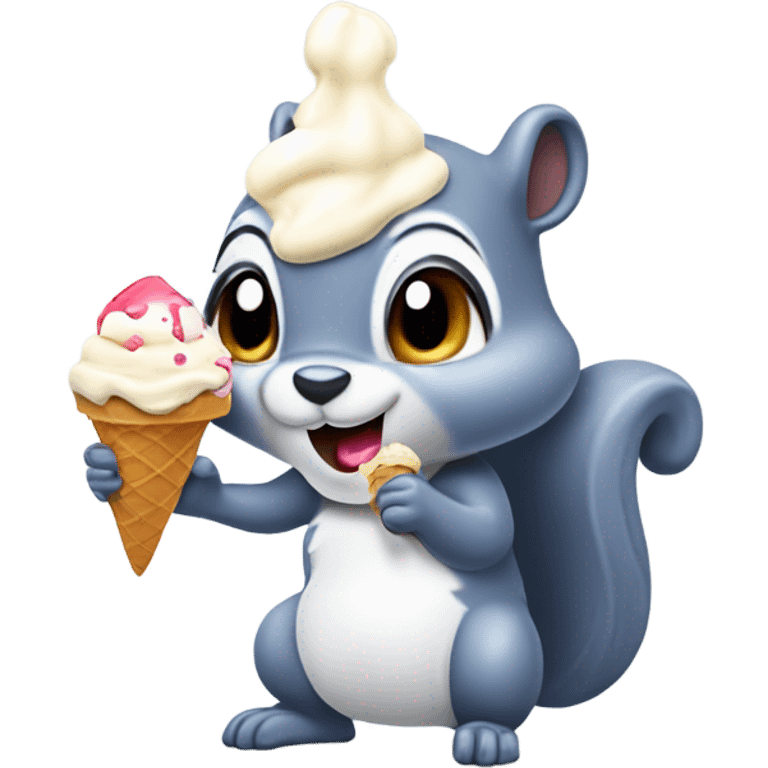 squirrel eating ice cream emoji