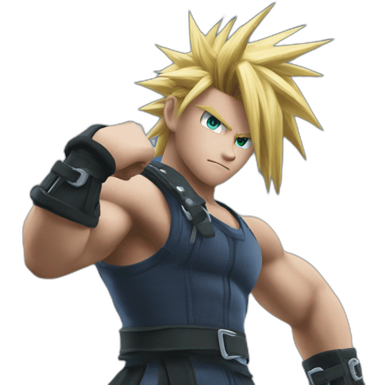 cloud strife flexing emoji