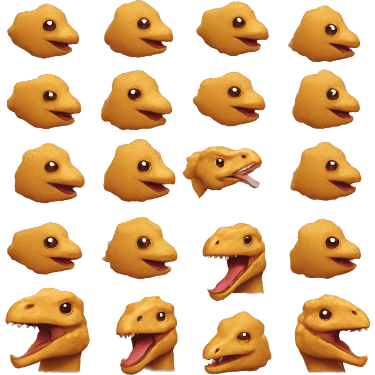 Dinosaur chicken nuggets emoji