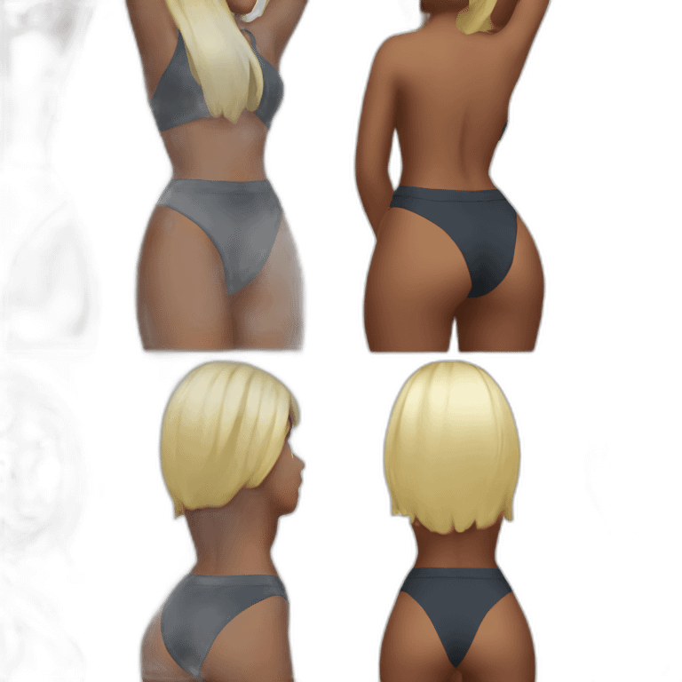 woman white butt emoji