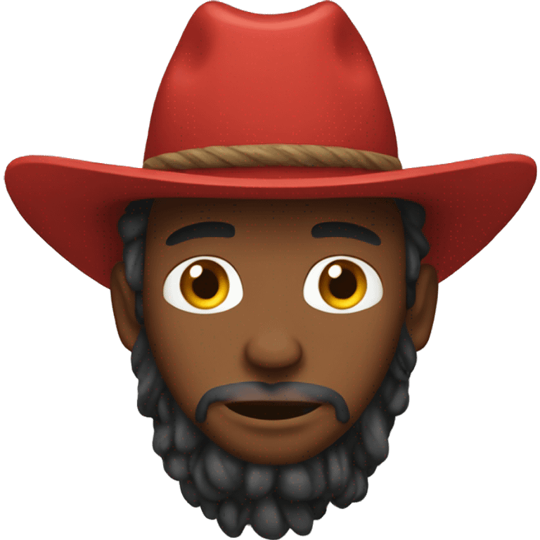 cowboy with red locs emoji