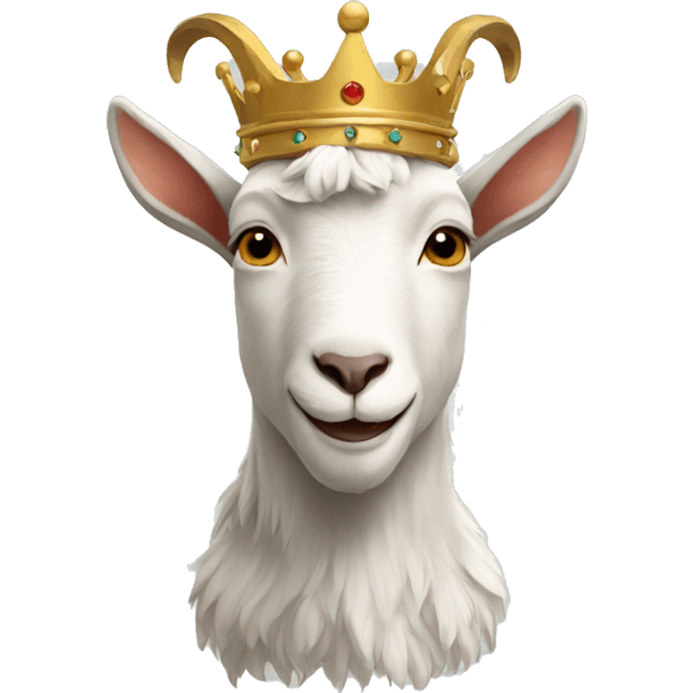 Goat with crown emoji