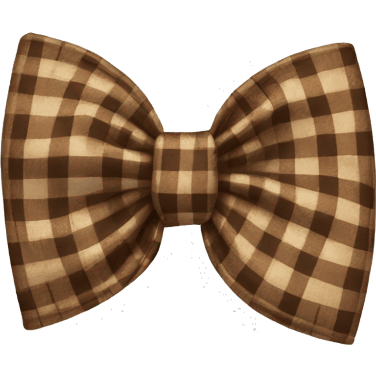 brown plaid bow emoji