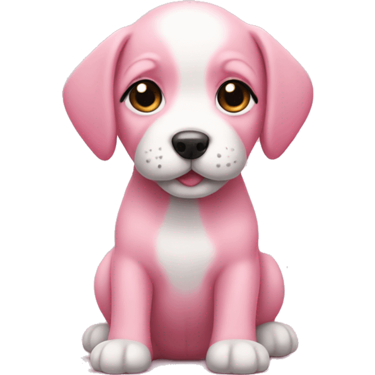 Pink puppy emoji