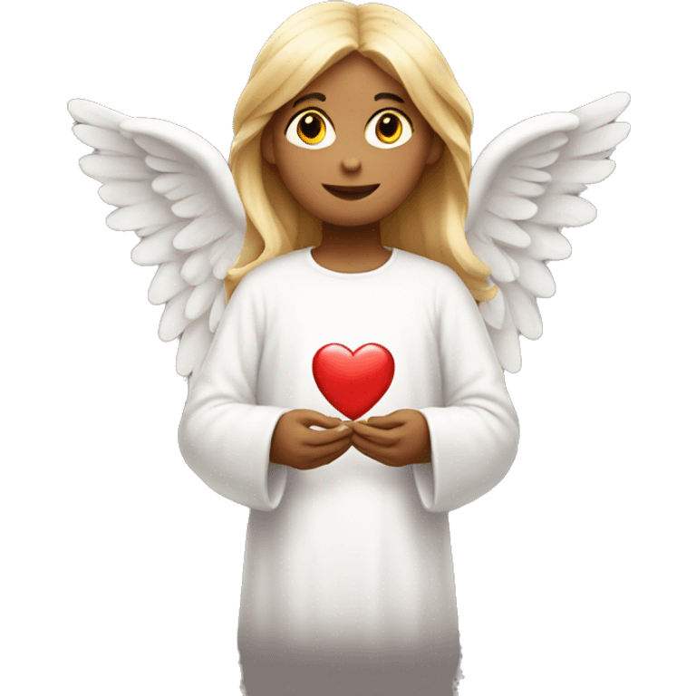 Angel holding heart emoji