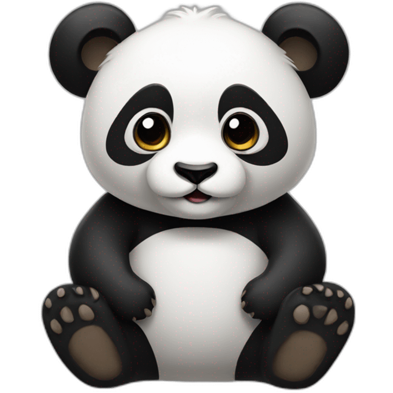 panda roux qui fume  emoji