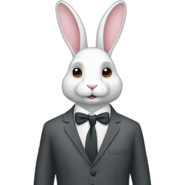 Rabbit with suit  emoji