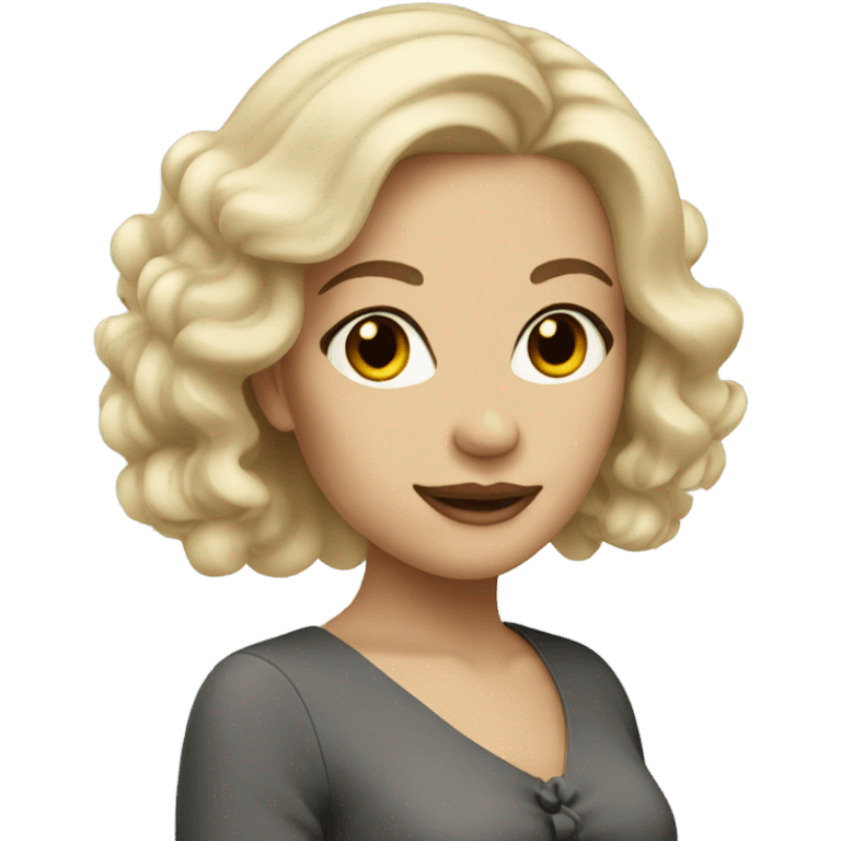 A classy woman with ash blonde hair  emoji