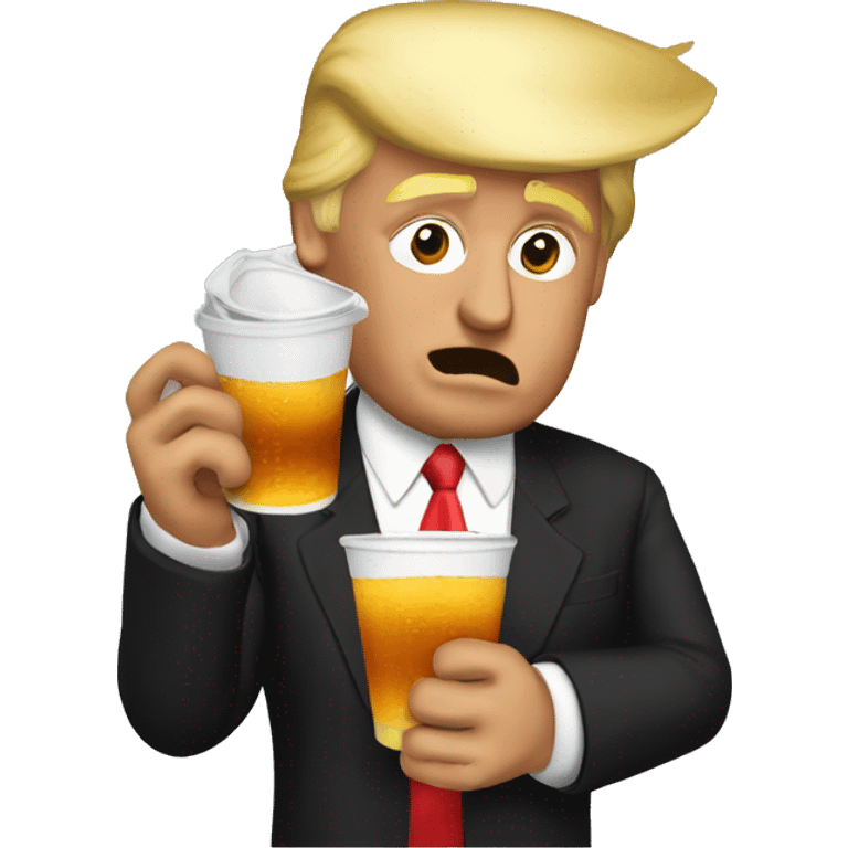 Donald trump drinking a double cup  emoji