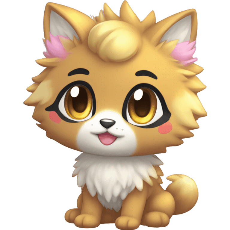  High quality detailed Cute Cool Kawaii stylish Pretty Chibi Fur-Sona Shiny Colorful Sparkly Fakemon Full Body emoji