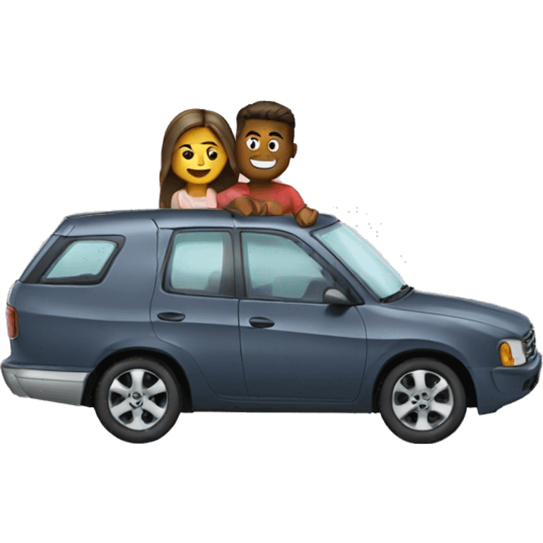 car with girlfriend  emoji