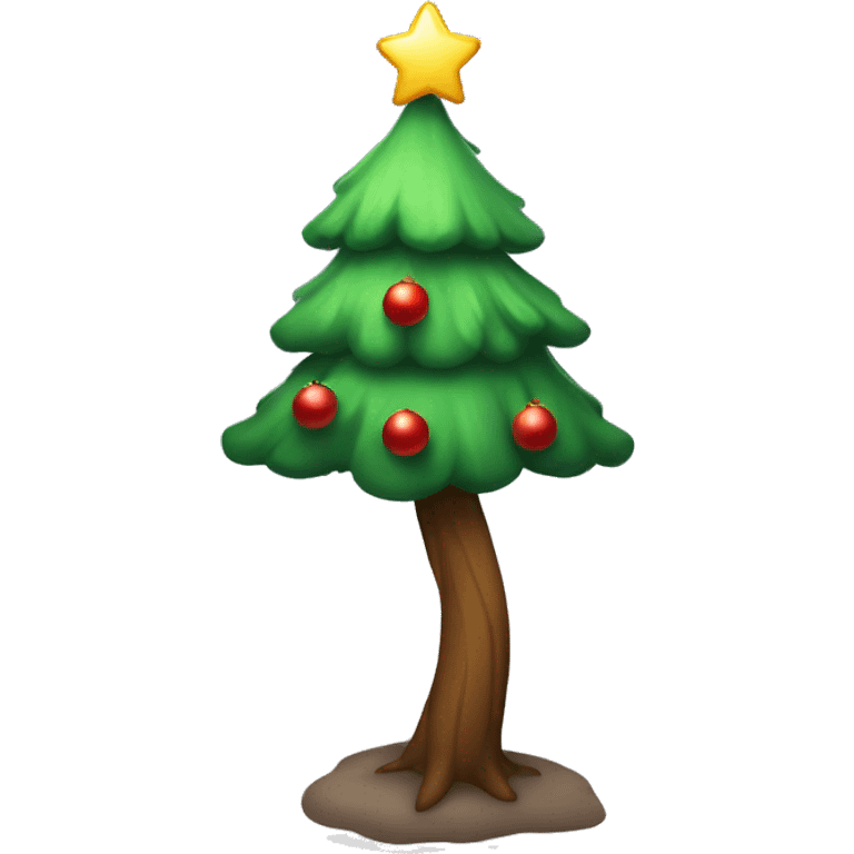 Cute little Christmas tree emoji