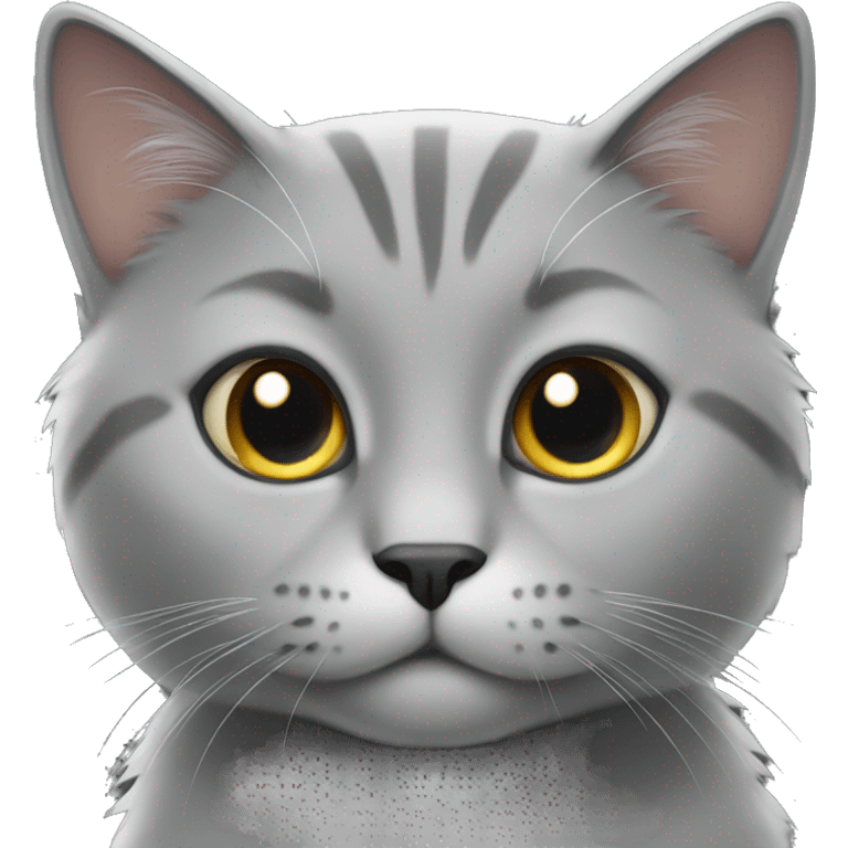 Cute gray cat emoji