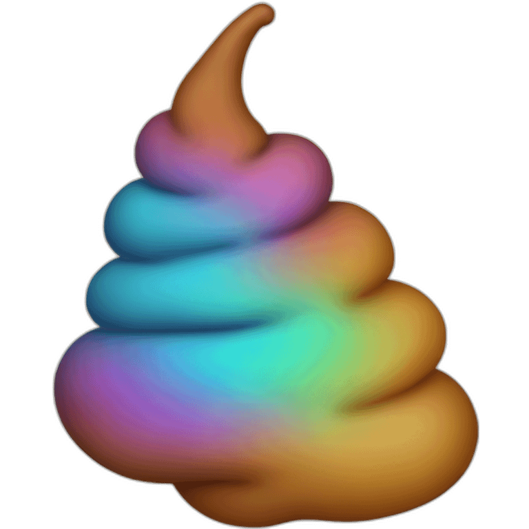 colourful-poop emoji