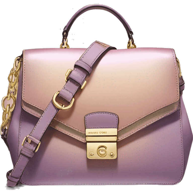 Realistic mauve to Gold ombre metallic michael kors satchel. emoji