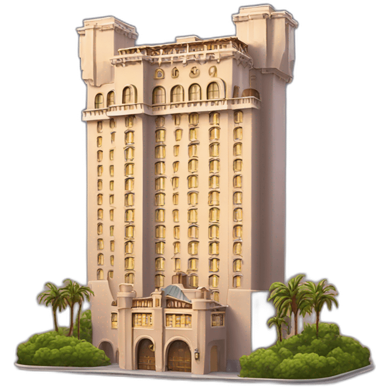 Hollywood tower hotel emoji